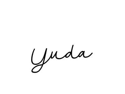 Design your own signature with our free online signature maker. With this signature software, you can create a handwritten (BallpointsItalic-DORy9) signature for name Yuda. Yuda signature style 11 images and pictures png