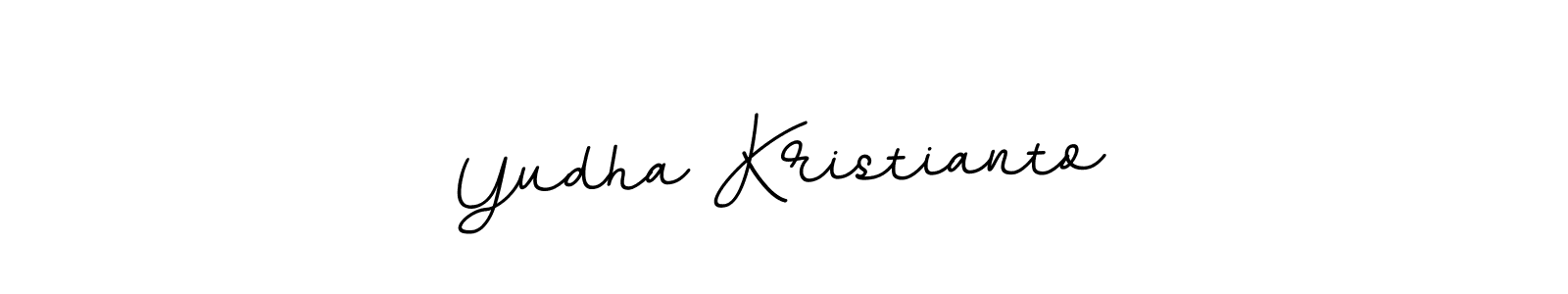 Design your own signature with our free online signature maker. With this signature software, you can create a handwritten (BallpointsItalic-DORy9) signature for name Yudha Kristianto. Yudha Kristianto signature style 11 images and pictures png