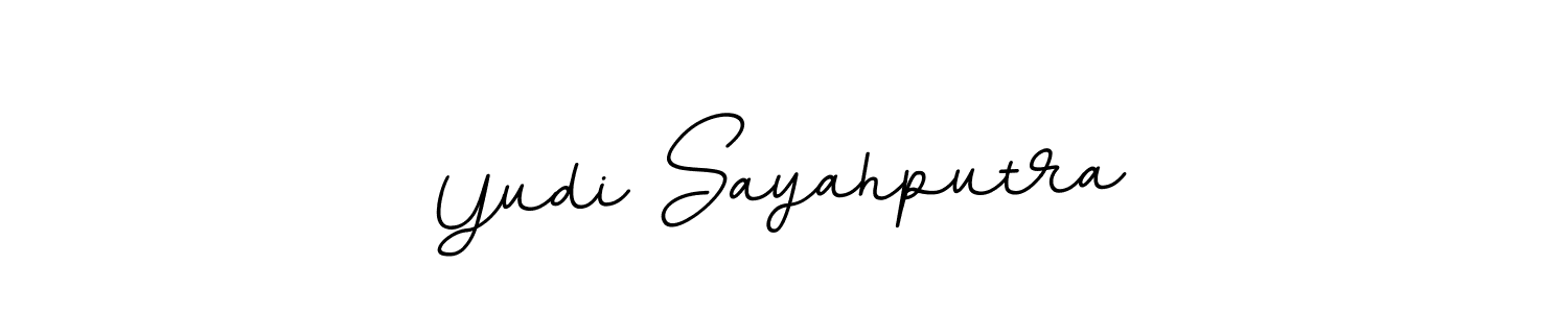 Make a beautiful signature design for name Yudi Sayahputra. With this signature (BallpointsItalic-DORy9) style, you can create a handwritten signature for free. Yudi Sayahputra signature style 11 images and pictures png