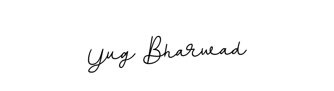 It looks lik you need a new signature style for name Yug Bharwad. Design unique handwritten (BallpointsItalic-DORy9) signature with our free signature maker in just a few clicks. Yug Bharwad signature style 11 images and pictures png