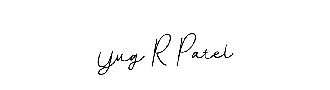 Make a beautiful signature design for name Yug R Patel. With this signature (BallpointsItalic-DORy9) style, you can create a handwritten signature for free. Yug R Patel signature style 11 images and pictures png