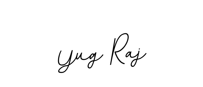 Create a beautiful signature design for name Yug Raj. With this signature (BallpointsItalic-DORy9) fonts, you can make a handwritten signature for free. Yug Raj signature style 11 images and pictures png