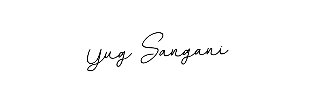 Design your own signature with our free online signature maker. With this signature software, you can create a handwritten (BallpointsItalic-DORy9) signature for name Yug Sangani. Yug Sangani signature style 11 images and pictures png
