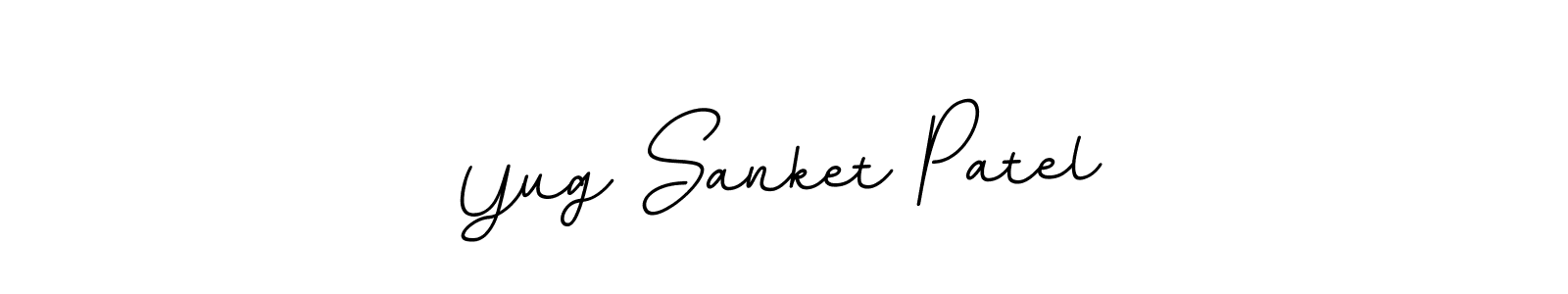 How to make Yug Sanket Patel name signature. Use BallpointsItalic-DORy9 style for creating short signs online. This is the latest handwritten sign. Yug Sanket Patel signature style 11 images and pictures png