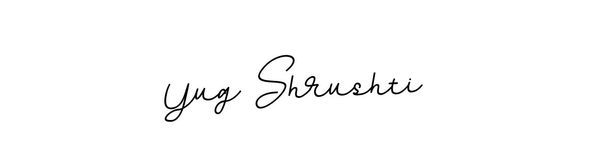 Yug Shrushti stylish signature style. Best Handwritten Sign (BallpointsItalic-DORy9) for my name. Handwritten Signature Collection Ideas for my name Yug Shrushti. Yug Shrushti signature style 11 images and pictures png