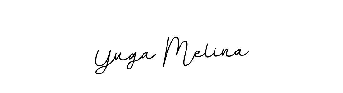 You should practise on your own different ways (BallpointsItalic-DORy9) to write your name (Yuga Melina) in signature. don't let someone else do it for you. Yuga Melina signature style 11 images and pictures png