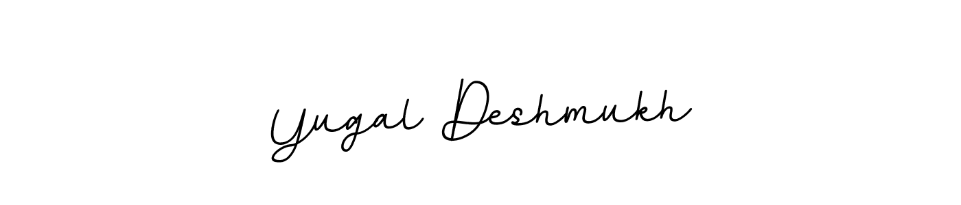 Create a beautiful signature design for name Yugal Deshmukh. With this signature (BallpointsItalic-DORy9) fonts, you can make a handwritten signature for free. Yugal Deshmukh signature style 11 images and pictures png