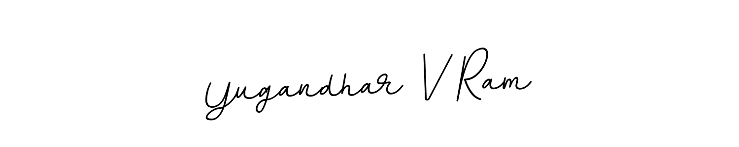 Create a beautiful signature design for name Yugandhar V Ram. With this signature (BallpointsItalic-DORy9) fonts, you can make a handwritten signature for free. Yugandhar V Ram signature style 11 images and pictures png