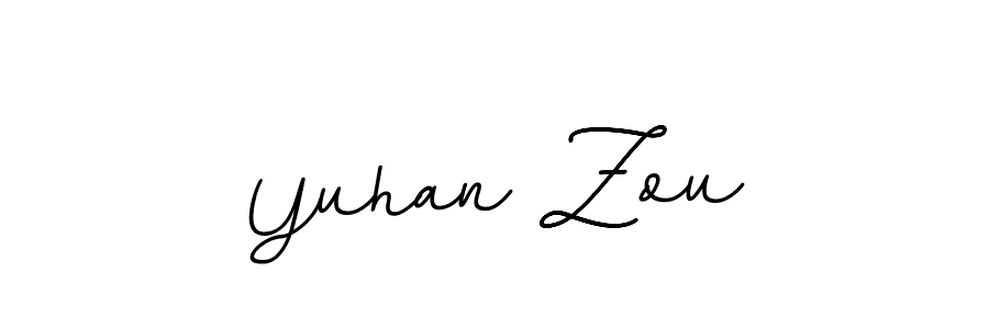 Design your own signature with our free online signature maker. With this signature software, you can create a handwritten (BallpointsItalic-DORy9) signature for name Yuhan Zou. Yuhan Zou signature style 11 images and pictures png
