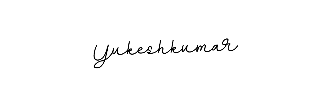 How to make Yukeshkumar signature? BallpointsItalic-DORy9 is a professional autograph style. Create handwritten signature for Yukeshkumar name. Yukeshkumar signature style 11 images and pictures png