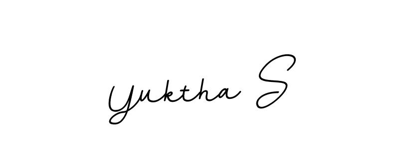 The best way (BallpointsItalic-DORy9) to make a short signature is to pick only two or three words in your name. The name Yuktha S include a total of six letters. For converting this name. Yuktha S signature style 11 images and pictures png
