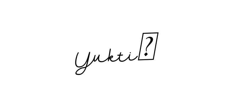 Create a beautiful signature design for name Yukti♡. With this signature (BallpointsItalic-DORy9) fonts, you can make a handwritten signature for free. Yukti♡ signature style 11 images and pictures png