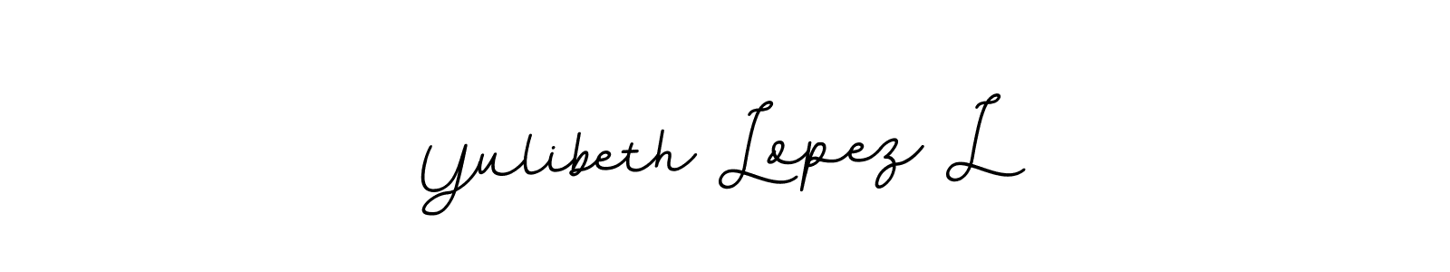 Make a beautiful signature design for name Yulibeth Lopez L. With this signature (BallpointsItalic-DORy9) style, you can create a handwritten signature for free. Yulibeth Lopez L signature style 11 images and pictures png