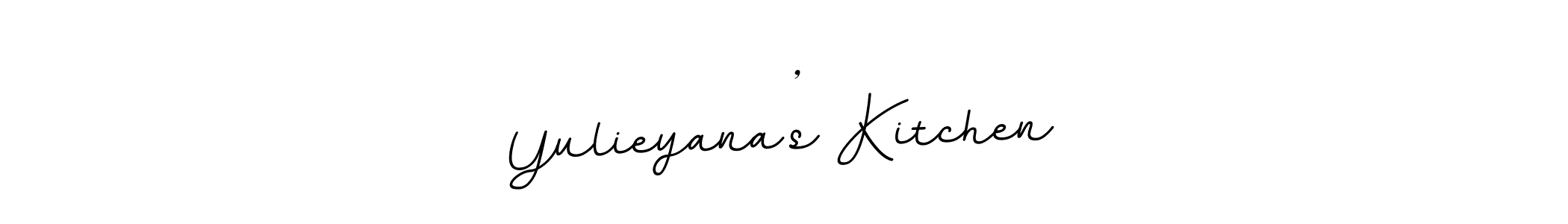 Design your own signature with our free online signature maker. With this signature software, you can create a handwritten (BallpointsItalic-DORy9) signature for name Yulieyana’s Kitchen. Yulieyana’s Kitchen signature style 11 images and pictures png