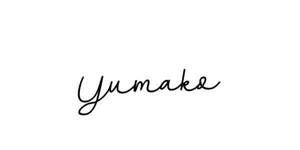 Create a beautiful signature design for name Yumako. With this signature (BallpointsItalic-DORy9) fonts, you can make a handwritten signature for free. Yumako signature style 11 images and pictures png