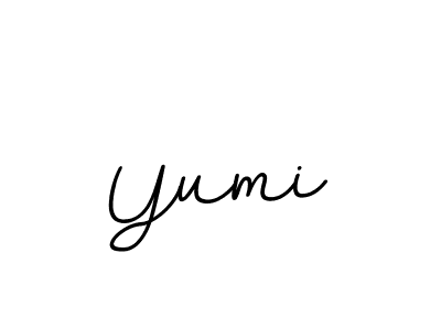 Design your own signature with our free online signature maker. With this signature software, you can create a handwritten (BallpointsItalic-DORy9) signature for name Yumi. Yumi signature style 11 images and pictures png