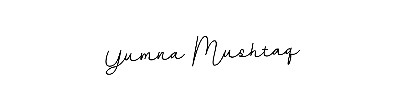 Use a signature maker to create a handwritten signature online. With this signature software, you can design (BallpointsItalic-DORy9) your own signature for name Yumna Mushtaq. Yumna Mushtaq signature style 11 images and pictures png