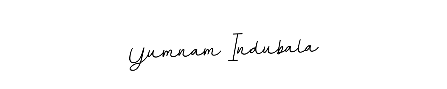 Use a signature maker to create a handwritten signature online. With this signature software, you can design (BallpointsItalic-DORy9) your own signature for name Yumnam Indubala. Yumnam Indubala signature style 11 images and pictures png