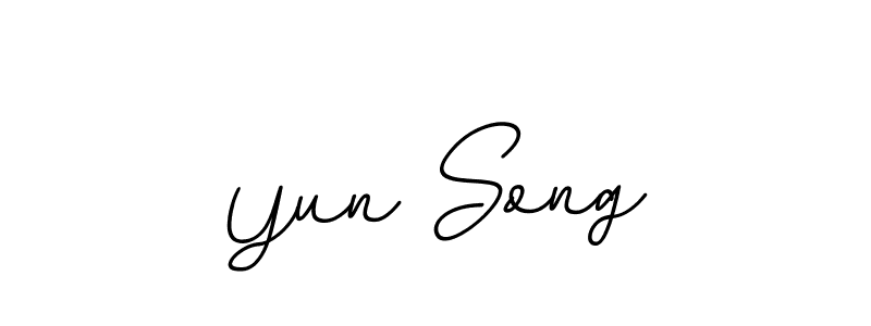How to make Yun Song name signature. Use BallpointsItalic-DORy9 style for creating short signs online. This is the latest handwritten sign. Yun Song signature style 11 images and pictures png