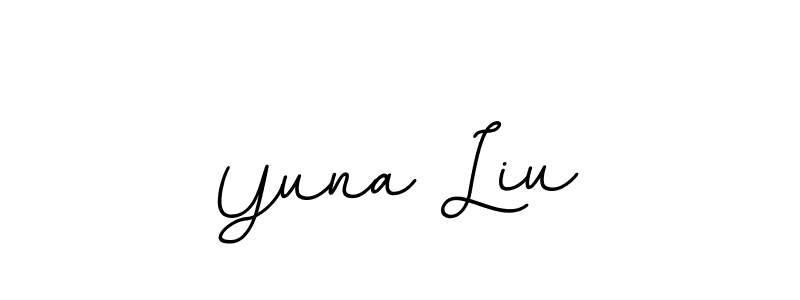 You should practise on your own different ways (BallpointsItalic-DORy9) to write your name (Yuna Liu) in signature. don't let someone else do it for you. Yuna Liu signature style 11 images and pictures png