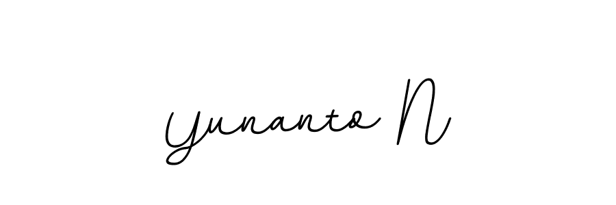 It looks lik you need a new signature style for name Yunanto N. Design unique handwritten (BallpointsItalic-DORy9) signature with our free signature maker in just a few clicks. Yunanto N signature style 11 images and pictures png