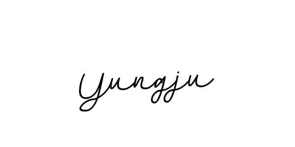 Create a beautiful signature design for name Yungju. With this signature (BallpointsItalic-DORy9) fonts, you can make a handwritten signature for free. Yungju signature style 11 images and pictures png