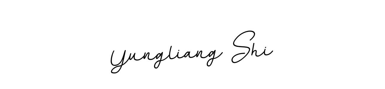 Use a signature maker to create a handwritten signature online. With this signature software, you can design (BallpointsItalic-DORy9) your own signature for name Yungliang Shi. Yungliang Shi signature style 11 images and pictures png