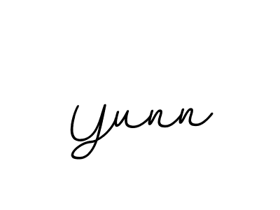 Use a signature maker to create a handwritten signature online. With this signature software, you can design (BallpointsItalic-DORy9) your own signature for name Yunn. Yunn signature style 11 images and pictures png