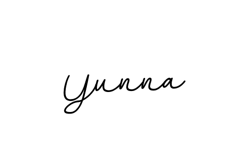 Make a beautiful signature design for name Yunna. With this signature (BallpointsItalic-DORy9) style, you can create a handwritten signature for free. Yunna signature style 11 images and pictures png