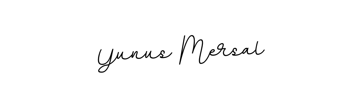 Use a signature maker to create a handwritten signature online. With this signature software, you can design (BallpointsItalic-DORy9) your own signature for name Yunus Mersal. Yunus Mersal signature style 11 images and pictures png