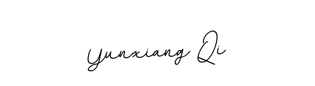 This is the best signature style for the Yunxiang Qi name. Also you like these signature font (BallpointsItalic-DORy9). Mix name signature. Yunxiang Qi signature style 11 images and pictures png