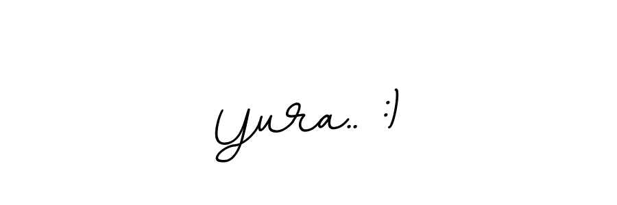 Use a signature maker to create a handwritten signature online. With this signature software, you can design (BallpointsItalic-DORy9) your own signature for name Yura.. :). Yura.. :) signature style 11 images and pictures png