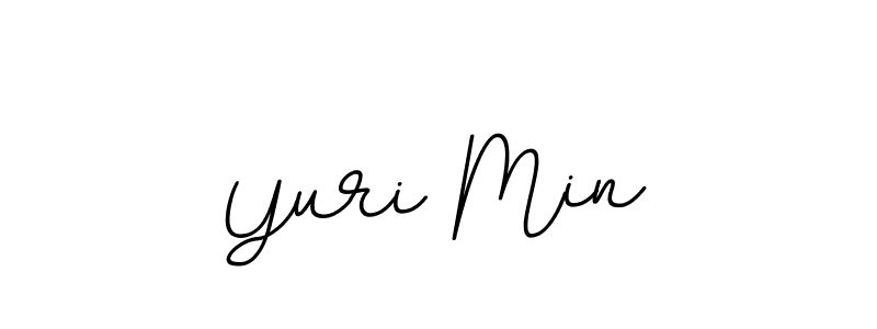 You should practise on your own different ways (BallpointsItalic-DORy9) to write your name (Yuri Min) in signature. don't let someone else do it for you. Yuri Min signature style 11 images and pictures png
