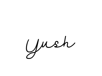 Use a signature maker to create a handwritten signature online. With this signature software, you can design (BallpointsItalic-DORy9) your own signature for name Yush. Yush signature style 11 images and pictures png