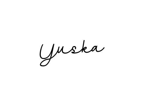 Create a beautiful signature design for name Yuska. With this signature (BallpointsItalic-DORy9) fonts, you can make a handwritten signature for free. Yuska signature style 11 images and pictures png
