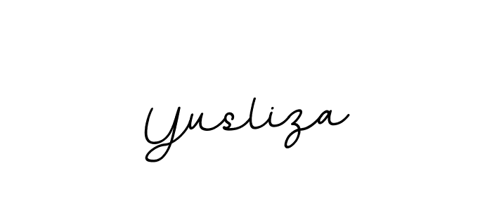 Create a beautiful signature design for name Yusliza. With this signature (BallpointsItalic-DORy9) fonts, you can make a handwritten signature for free. Yusliza signature style 11 images and pictures png