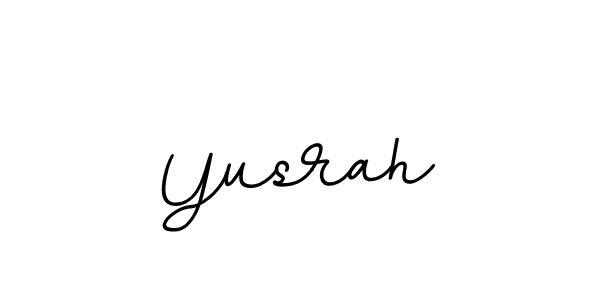 Use a signature maker to create a handwritten signature online. With this signature software, you can design (BallpointsItalic-DORy9) your own signature for name Yusrah. Yusrah signature style 11 images and pictures png