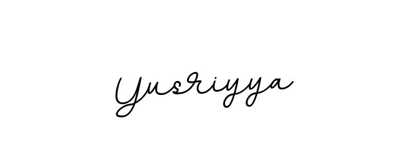 How to make Yusriyya name signature. Use BallpointsItalic-DORy9 style for creating short signs online. This is the latest handwritten sign. Yusriyya signature style 11 images and pictures png