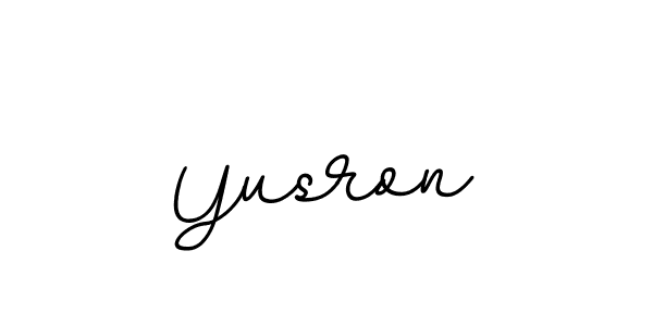 Use a signature maker to create a handwritten signature online. With this signature software, you can design (BallpointsItalic-DORy9) your own signature for name Yusron. Yusron signature style 11 images and pictures png