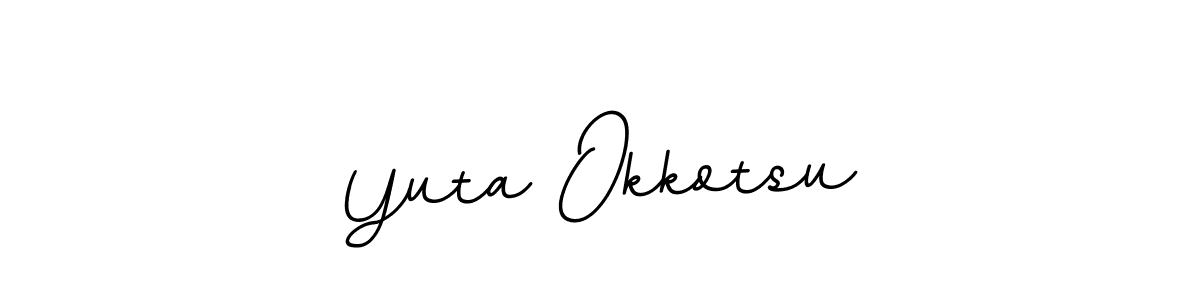 This is the best signature style for the Yuta Okkotsu name. Also you like these signature font (BallpointsItalic-DORy9). Mix name signature. Yuta Okkotsu signature style 11 images and pictures png