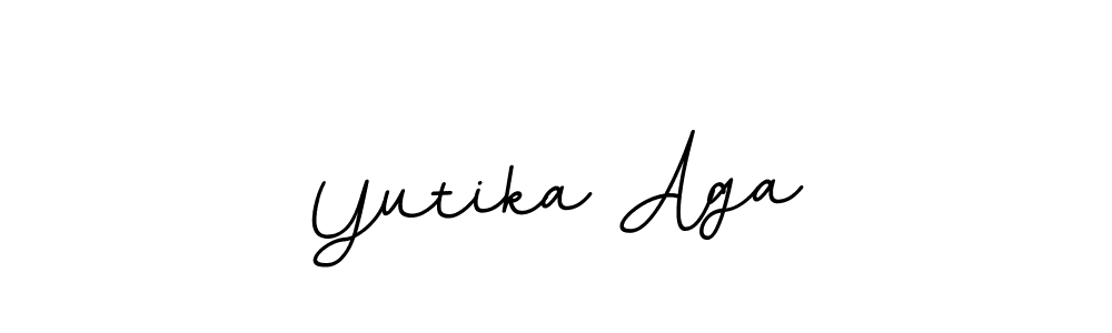 The best way (BallpointsItalic-DORy9) to make a short signature is to pick only two or three words in your name. The name Yutika Aga include a total of six letters. For converting this name. Yutika Aga signature style 11 images and pictures png