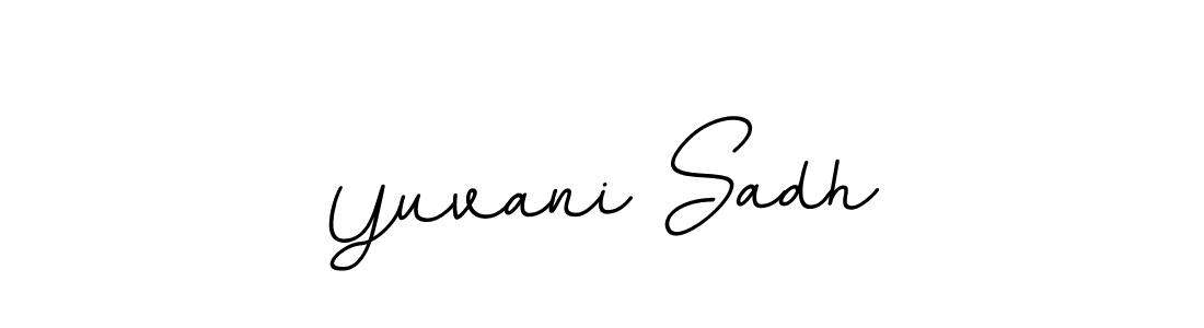 Create a beautiful signature design for name Yuvani Sadh. With this signature (BallpointsItalic-DORy9) fonts, you can make a handwritten signature for free. Yuvani Sadh signature style 11 images and pictures png