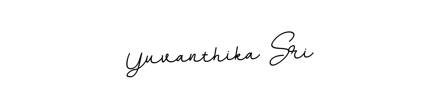 You should practise on your own different ways (BallpointsItalic-DORy9) to write your name (Yuvanthika Sri) in signature. don't let someone else do it for you. Yuvanthika Sri signature style 11 images and pictures png