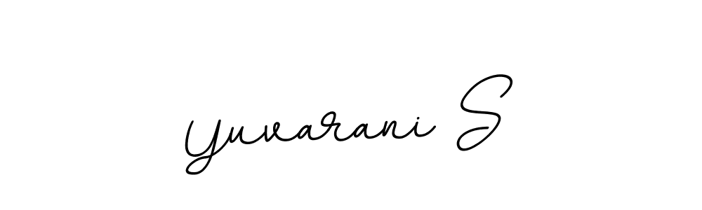 This is the best signature style for the Yuvarani S name. Also you like these signature font (BallpointsItalic-DORy9). Mix name signature. Yuvarani S signature style 11 images and pictures png