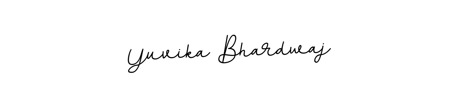 Make a beautiful signature design for name Yuvika Bhardwaj. With this signature (BallpointsItalic-DORy9) style, you can create a handwritten signature for free. Yuvika Bhardwaj signature style 11 images and pictures png