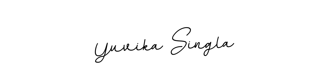 Create a beautiful signature design for name Yuvika Singla. With this signature (BallpointsItalic-DORy9) fonts, you can make a handwritten signature for free. Yuvika Singla signature style 11 images and pictures png