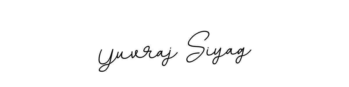 Create a beautiful signature design for name Yuvraj Siyag. With this signature (BallpointsItalic-DORy9) fonts, you can make a handwritten signature for free. Yuvraj Siyag signature style 11 images and pictures png