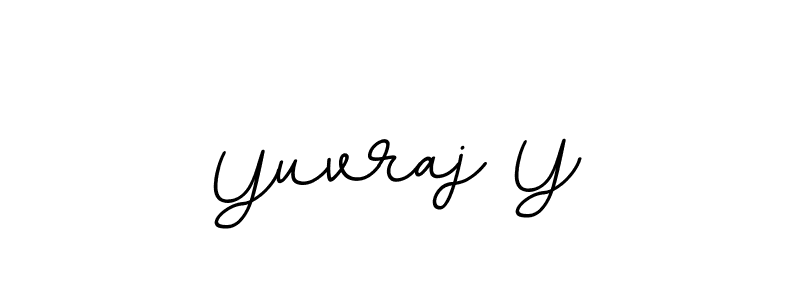 Create a beautiful signature design for name Yuvraj Y. With this signature (BallpointsItalic-DORy9) fonts, you can make a handwritten signature for free. Yuvraj Y signature style 11 images and pictures png