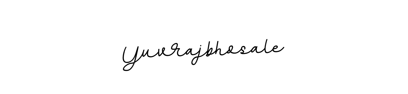 How to make Yuvrajbhosale name signature. Use BallpointsItalic-DORy9 style for creating short signs online. This is the latest handwritten sign. Yuvrajbhosale signature style 11 images and pictures png