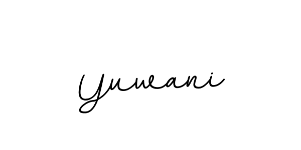 You should practise on your own different ways (BallpointsItalic-DORy9) to write your name (Yuwani) in signature. don't let someone else do it for you. Yuwani signature style 11 images and pictures png
